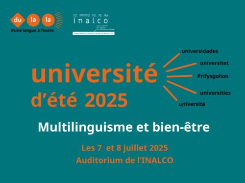 Université d'été 2025 - « Multilinguisme et bien-être »